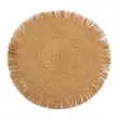 Woven Fringe Round Placemats — Set of 6 - 5