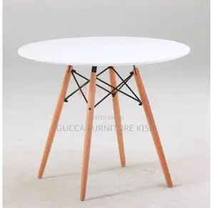 4-Legged Round Dining Table (White)