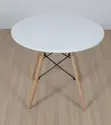 4-Legged Round Dining Table (White) - 4