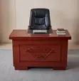 1.2m Rectangular Mahogany Desk with Laminate - 2