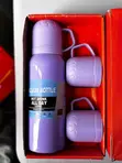 Purple Vacuum Bottle Set with Two Cups - 1