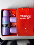 Purple Vacuum Bottle Set with Two Cups - 2