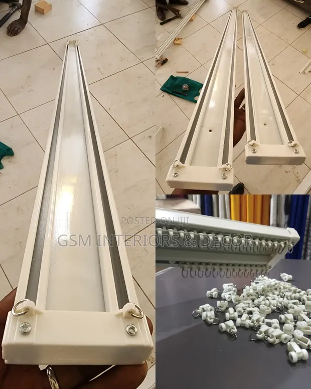 Aluminium Double Curtain Rails with Smooth Gliders - 1