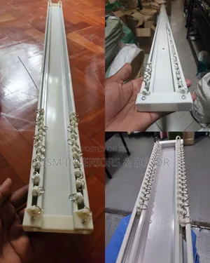 Aluminium Curtain Tracks - Double Rail with Rollers & Stoppers