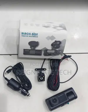 3-in-1 Dash Camera with SD Card Slot & Rear View Camera