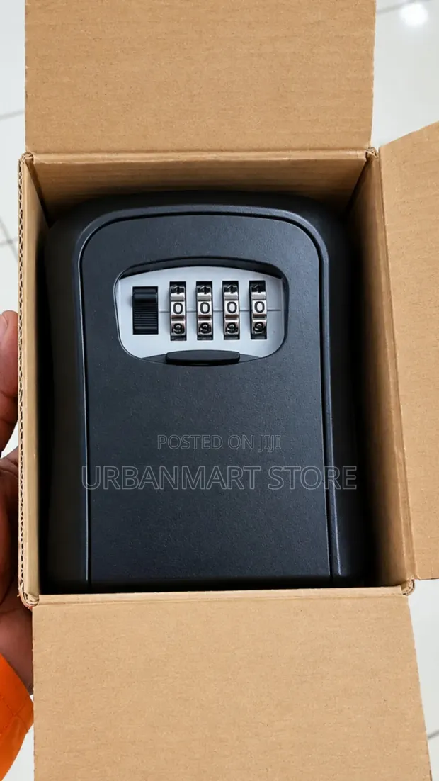 Metallic 4-Digit Combination Key Lock Box - 1
