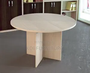 Round Wooden Conference Table