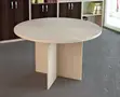 Round Wooden Conference Table - 1