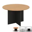 Round Wooden Conference Table - 2