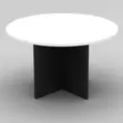Round Wooden Conference Table - 3