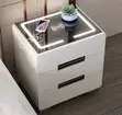 Modern Smart White Bedside Table - 5