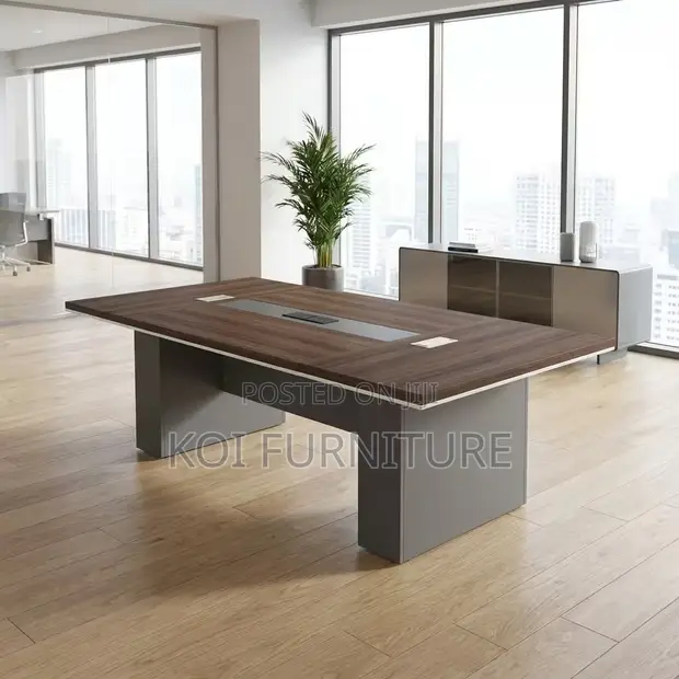 2.4M Modern Executive Wooden Boardroom Table - 1
