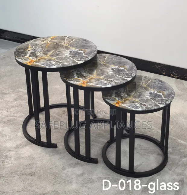 Luxury 3-in-1 Marble Executive Coffee Table Set - 1