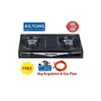 Ailyons 2-Burner Stainless Steel Gas Cooker - 2