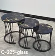 Executive 3-Piece Pure Marble Nesting Tables - 1