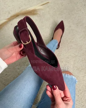 Zara Faux Leather Slingback Shoes