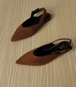 Zara Faux Leather Slingback Shoes - 3