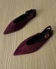 Zara Faux Leather Slingback Shoes - 4