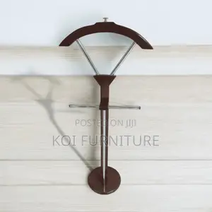 Wooden Suit Valet Stand - Coat Hanger