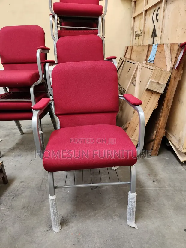 New Red Fabric Visitor Chair - 1