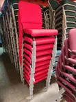 Heavy Duty Stackable Conference Chair - Red Fabric - 1