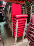 Heavy Duty Stackable Conference Chair - Red Fabric - 2