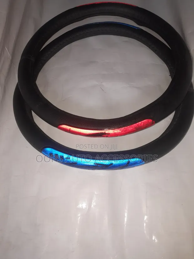 Universal Leather Steering Wheel Cover - 1
