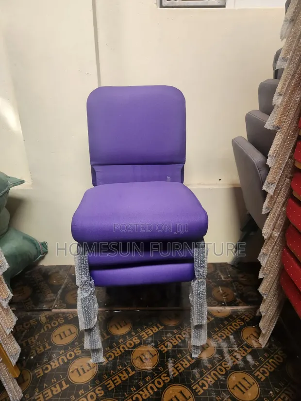 New Red Fabric Conference/Church Chair - 1