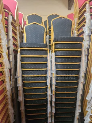 Black Banquet Chair with Gold Frame