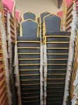 Black Banquet Chair with Gold Frame - 1