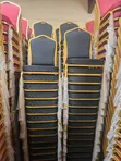 Black Banquet Chair with Gold Frame - 2