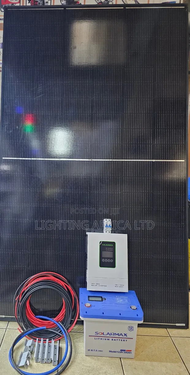 1.5kVA Hybrid Inverter - 200Ah Lithium Battery - 460W Off-Grid System - 1