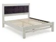 Handcrafted Rustic Queen Bed, Tufted Velvet Headboard - 2