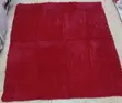 Fluffy Shaggy Carpet - Brown, Red Wave Pattern - 1