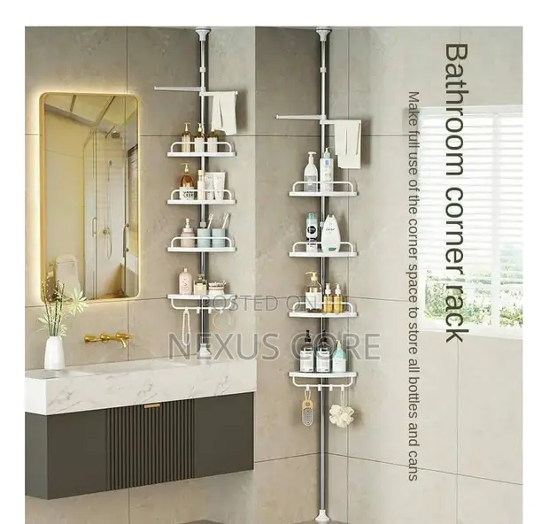 4 Tier Adjustable Telescopic Corner Shelf Organizer - 1