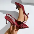 Slingback Heels - Multicolor Spool Heel - 1