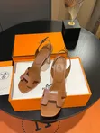 Leather Slingback Heels - Multicolor - 2