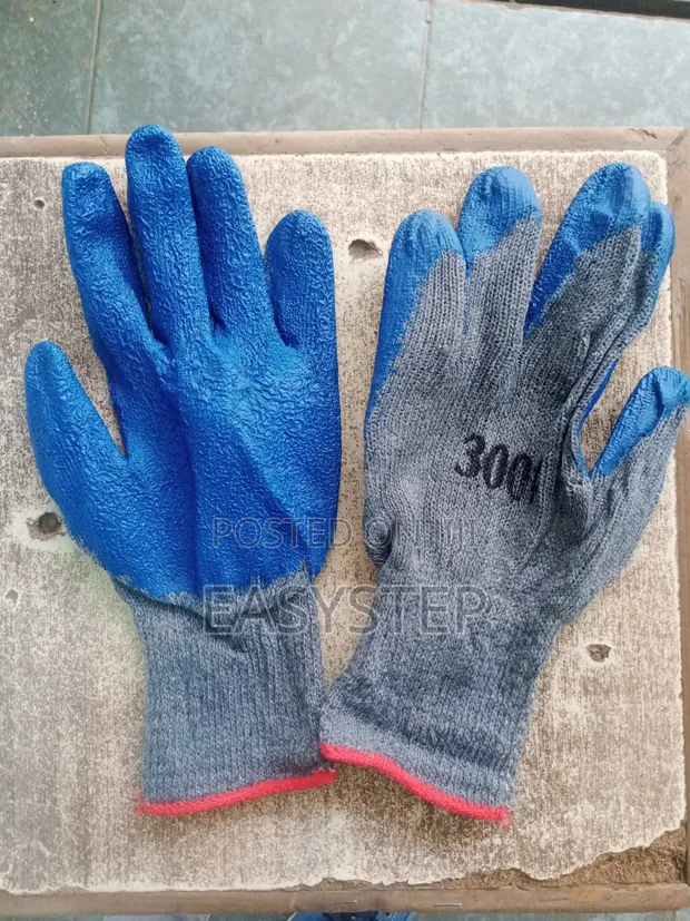Gloves za Kazi za PVC Nyeusi za Heavy-Duty - 1