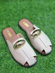 Gold Buckle Slip-On Sandals - 2