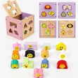 Montessori Wooden Shape Sorter & Emotion Matching Box - 1