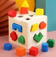 Montessori Wooden Shape Sorter & Emotion Matching Box - 3
