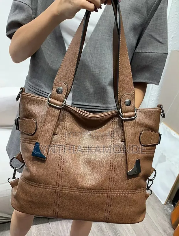 Genuine Leather Handbag - Multicolor - 1