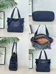 Genuine Leather Handbag - Multicolor - 2