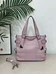 Genuine Leather Handbag - Multicolor - 4