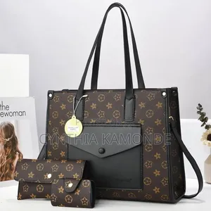 Genuine Leather Handbag - Multicolor