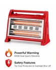 Nunix LX-28 Quartz Halogen Room Heater with Humidifier - 2