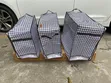 Quilt Duvet Closet Organizer - Checked Non-Woven Fabric - 1