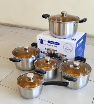 Smart Raha Life 10pc Induction Cookware Set - Stainless Steel