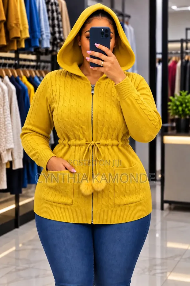 Hooded Zipper Sweater - Women's - 1