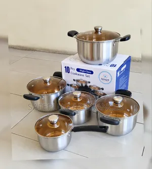 Smart Raha Life 10-Piece Stainless Steel Cookware Set